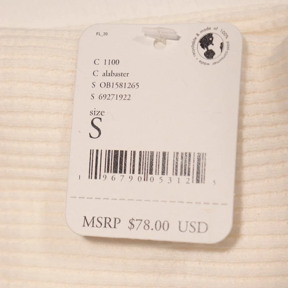 NWT Free People X Revolve Santa Clara Thermal in Alabaster - Picture 12 of 16